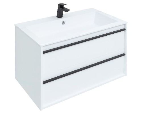 Тумба под раковину Aquanet Lino 90 253904 подвесная Белая матовая