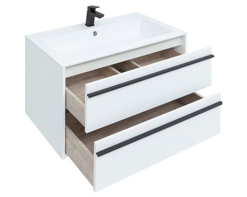 Тумба под раковину Aquanet Lino 90 253904 подвесная Белая матовая