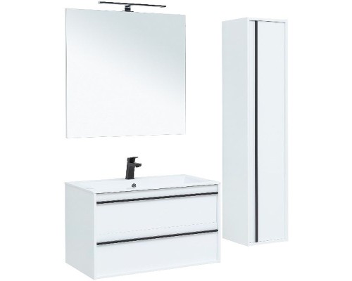 Тумба под раковину Aquanet Lino 90 253904 подвесная Белая матовая