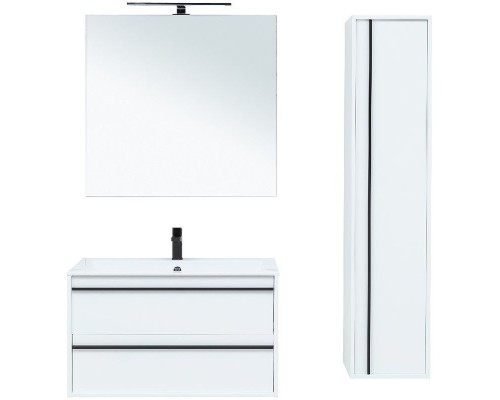 Тумба под раковину Aquanet Lino 90 253904 подвесная Белая матовая