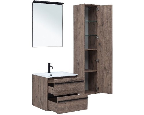 Тумба под раковину Aquanet Lino 60 253910 подвесная Дуб веллингтон