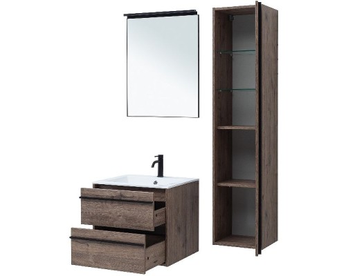 Тумба под раковину Aquanet Lino 60 253910 подвесная Дуб веллингтон