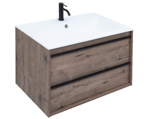 Тумба под раковину Aquanet Lino 80 253912 подвесная Дуб веллингтон