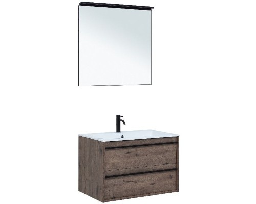 Тумба под раковину Aquanet Lino 80 253912 подвесная Дуб веллингтон