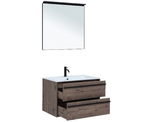 Тумба под раковину Aquanet Lino 80 253912 подвесная Дуб веллингтон