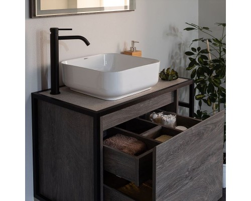 Тумба под раковину Aquanet Nova Lite Loft 75L 261654 подвесная Дуб рошелье