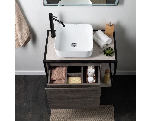 Тумба под раковину Aquanet Nova Lite Loft 75L 261654 подвесная Дуб рошелье