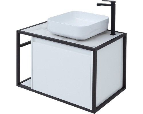 Тумба под раковину Aquanet Nova Lite Loft 75R 261649 подвесная Белый глянец