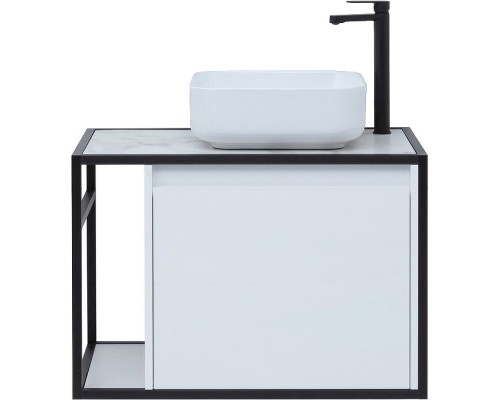 Тумба под раковину Aquanet Nova Lite Loft 75R 261649 подвесная Белый глянец