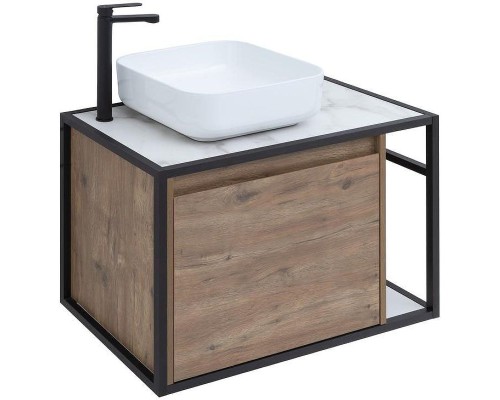 Тумба под раковину Aquanet Nova Lite Loft 75L 261658 подвесная Дуб рустикальный