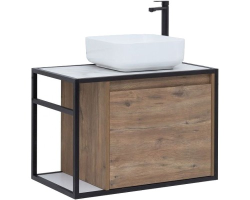 Тумба под раковину Aquanet Nova Lite Loft 75R 261657 подвесная Дуб рустикальный