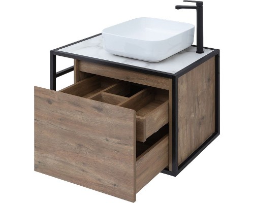 Тумба под раковину Aquanet Nova Lite Loft 75R 261657 подвесная Дуб рустикальный