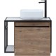 Тумба под раковину Aquanet Nova Lite Loft 75R 261657 подвесная Дуб рустикальный