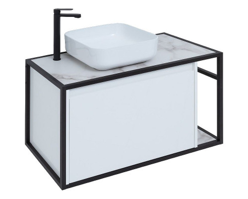 Тумба под раковину Aquanet Nova Lite Loft 90L 261652 подвесная Белый глянец