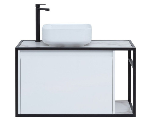 Тумба под раковину Aquanet Nova Lite Loft 90L 261652 подвесная Белый глянец