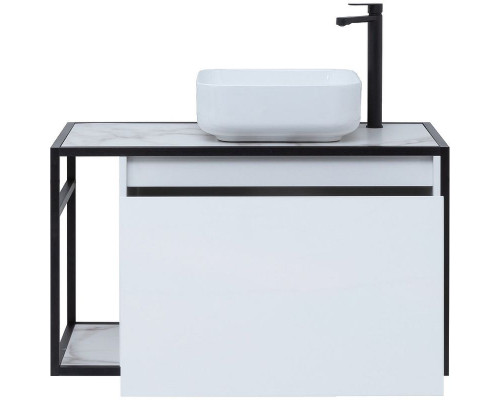 Тумба под раковину Aquanet Nova Lite Loft 90R 261651 подвесная Белый глянец