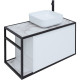 Тумба под раковину Aquanet Nova Lite Loft 90R 261651 подвесная Белый глянец