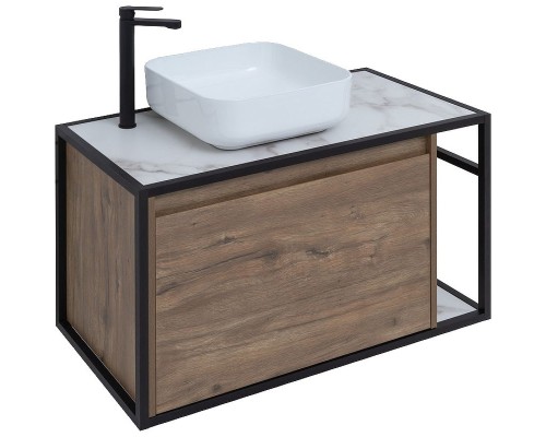 Тумба под раковину Aquanet Nova Lite Loft 90L 261660 подвесная Дуб рустикальный