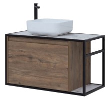 Тумба под раковину Aquanet Nova Lite Loft 90L 261660 подвесная Дуб рустикальный