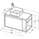 Тумба под раковину Aquanet Nova Lite Loft 90L 261660 подвесная Дуб рустикальный