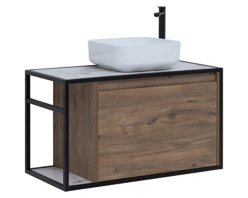 Тумба под раковину Aquanet Nova Lite Loft 90R 261659 подвесная Дуб рустикальный