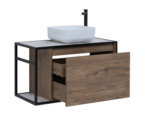 Тумба под раковину Aquanet Nova Lite Loft 90R 261659 подвесная Дуб рустикальный