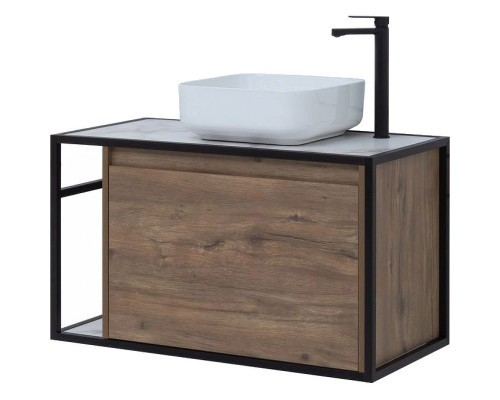 Тумба под раковину Aquanet Nova Lite Loft 90R 261659 подвесная Дуб рустикальный