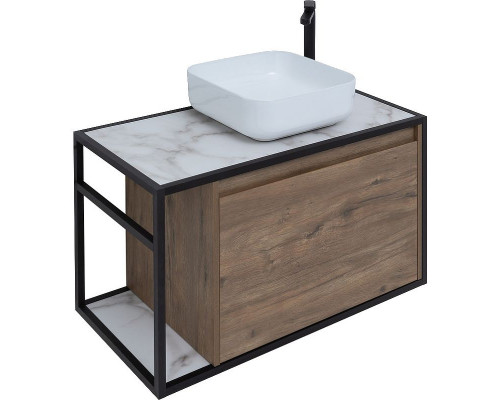Тумба под раковину Aquanet Nova Lite Loft 90R 261659 подвесная Дуб рустикальный