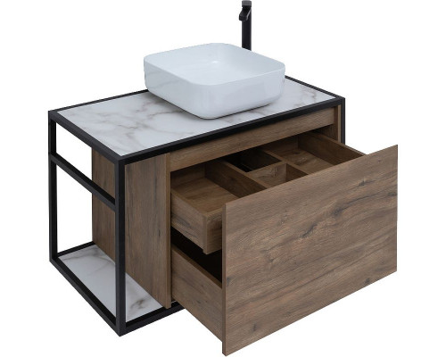 Тумба под раковину Aquanet Nova Lite Loft 90R 261659 подвесная Дуб рустикальный