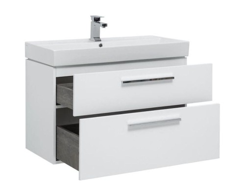 Тумба под раковину Aquanet Nova 100 243659 подвесная Белый глянец