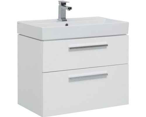 Тумба под раковину Aquanet Nova 75 242262 подвесная Белый глянец