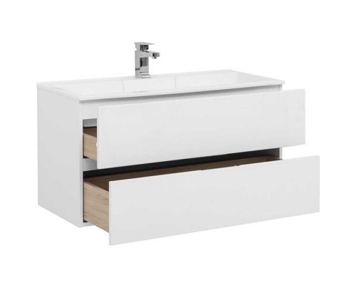 Тумба под раковину Aquanet Алвита 100 235341 подвесная Белая