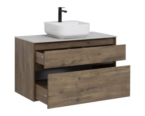 Тумба под раковину Aquanet Nova Lite 100 249521 подвесная Дуб рустикальный