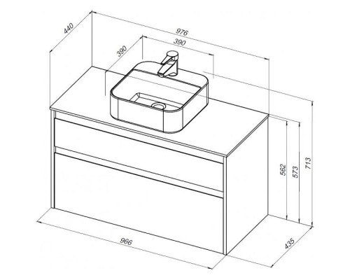 Тумба под раковину Aquanet Nova Lite 100 249521 подвесная Дуб рустикальный