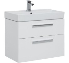 Тумба под раковину Aquanet Nova 85 249920 подвесная Белый глянец