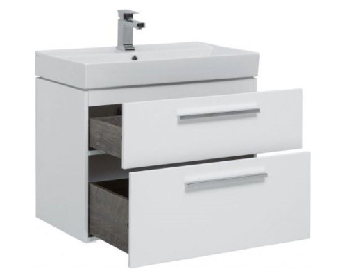 Тумба под раковину Aquanet Nova 85 249920 подвесная Белый глянец
