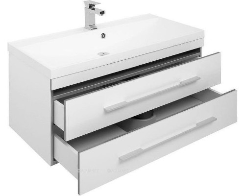 Тумба с раковиной Aquanet Верона 100 212864 подвесная Белая