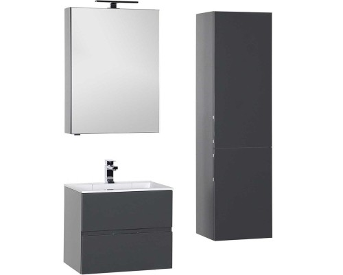 Тумба под раковину Aquanet Алвита 70 183992 подвесная Серый антрацит
