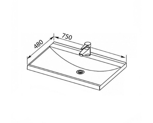 Тумба с раковиной Aquanet Верона 75 213031 Белая