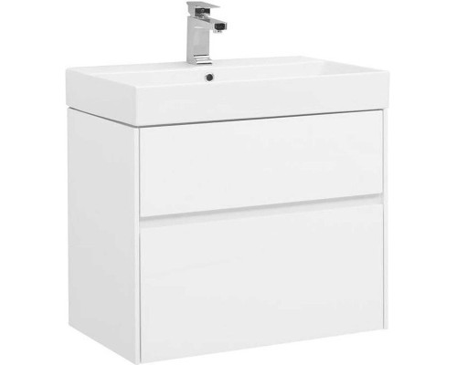Тумба с раковиной Aquanet Бруклин 70 212597 подвесная Белая