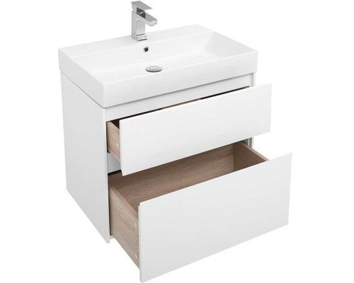 Тумба с раковиной Aquanet Бруклин 70 212597 подвесная Белая