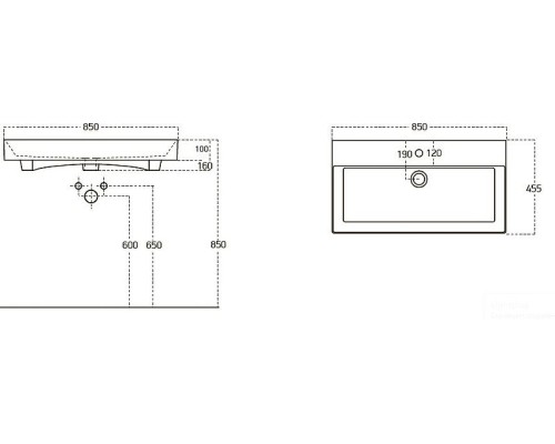 Тумба с раковиной Aquanet Йорк 85 212593 подвесная Белый глянец
