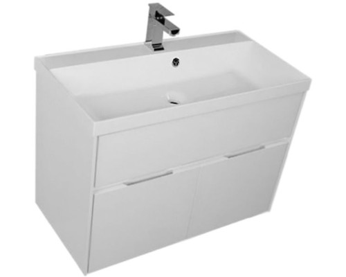 Тумба с раковиной Aquanet Латина 90 212933 подвесная Белая