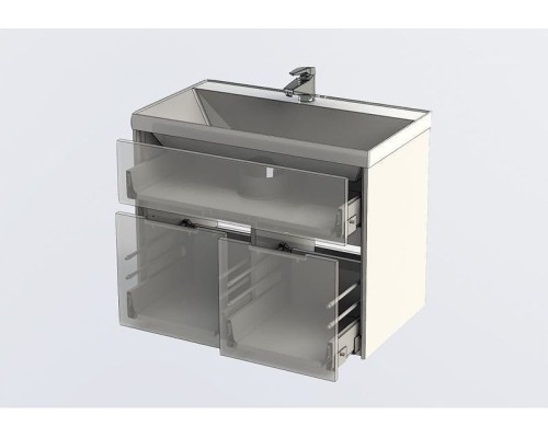 Тумба с раковиной Aquanet Латина 90 212933 подвесная Белая