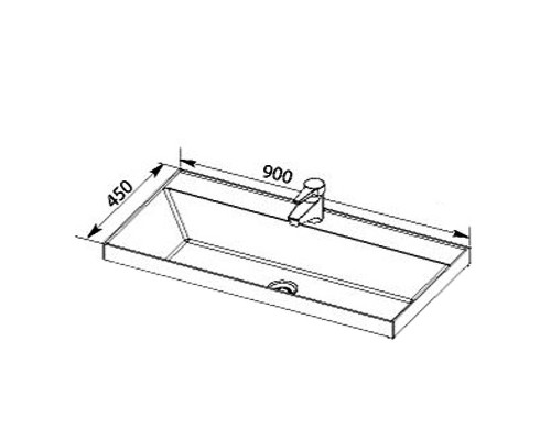Тумба с раковиной Aquanet Латина 90 212933 подвесная Белая