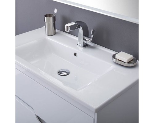 Тумба с раковиной Aquanet Модена 100 212664 подвесная Белый глянец