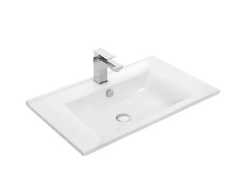 Тумба с раковиной Aquanet Модена 75 212662 подвесная Белый глянец