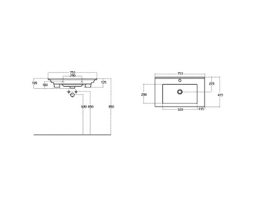 Тумба с раковиной Aquanet Модена 75 212662 подвесная Белый глянец