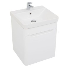 Тумба с раковиной Aquanet София 50 212585 подвесная Белый глянец
