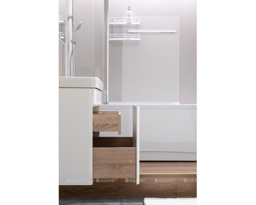 Тумба с раковиной Aquanet София 80 212587 подвесная Белый глянец